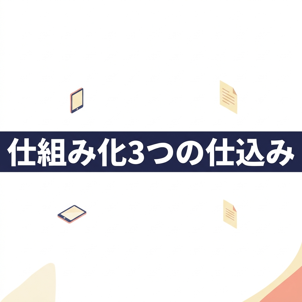 仕組み化3つの仕込み