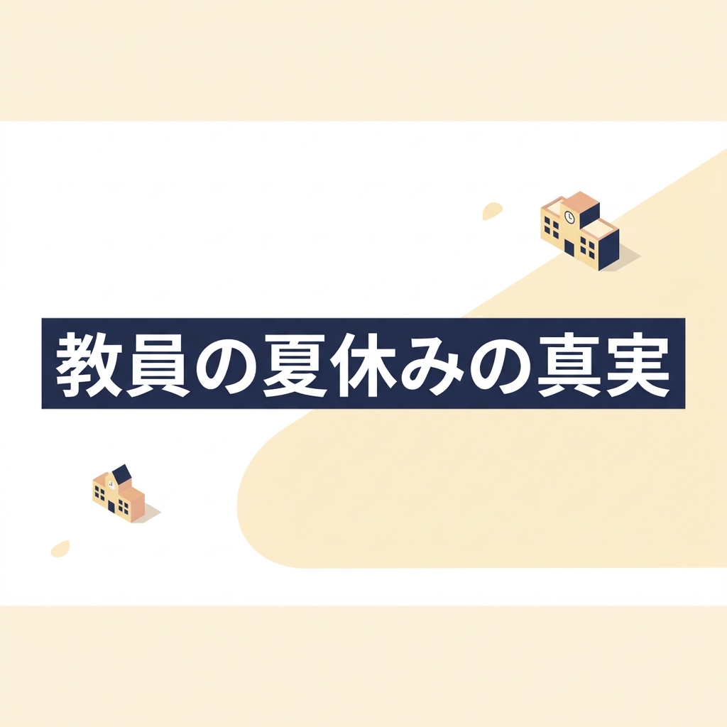 教員の夏休みの真実
