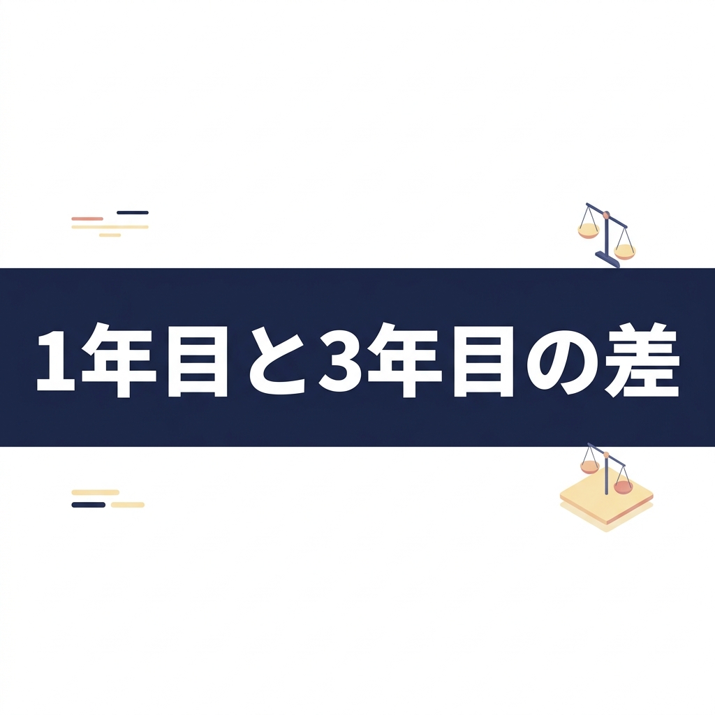 1年目と3年目の差